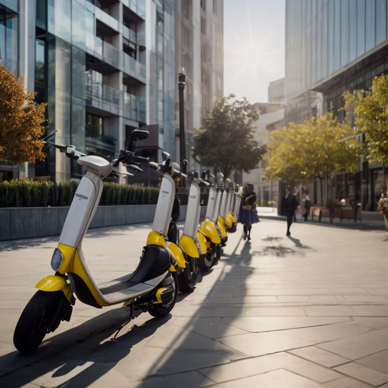 都市を走るスクーター